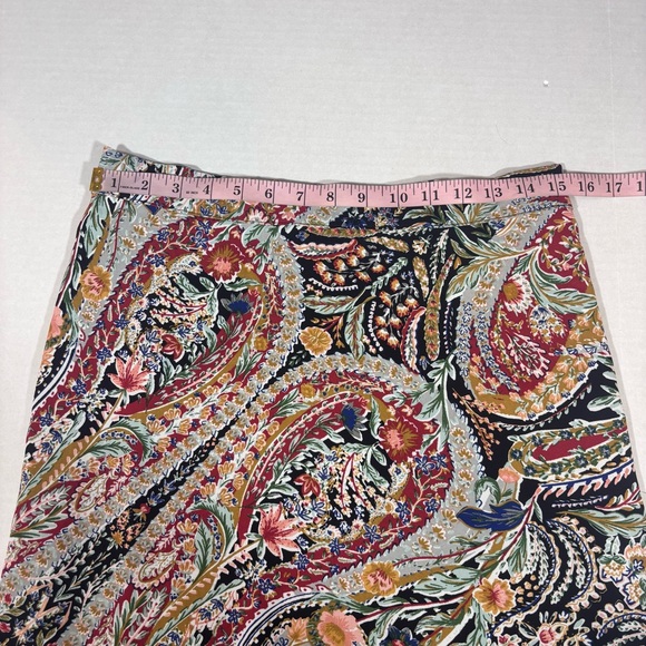 Vince Camuto Paisley Floral Midi Skirt Women's Medium Boho Western Lined Flowy - Picture 9 of 10